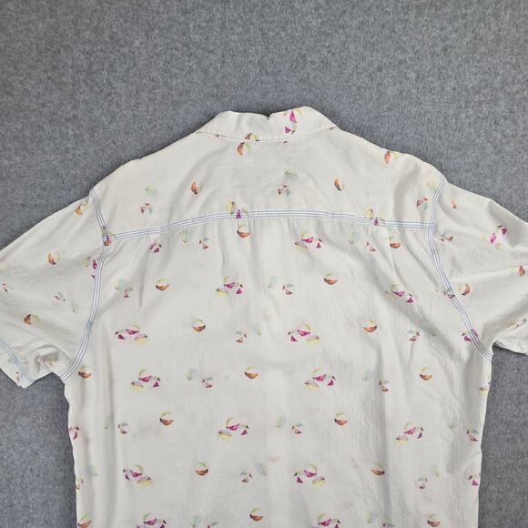 Tommy Bahama Cream and Pink Casual Button Down Shirt - Picture 10 of 16